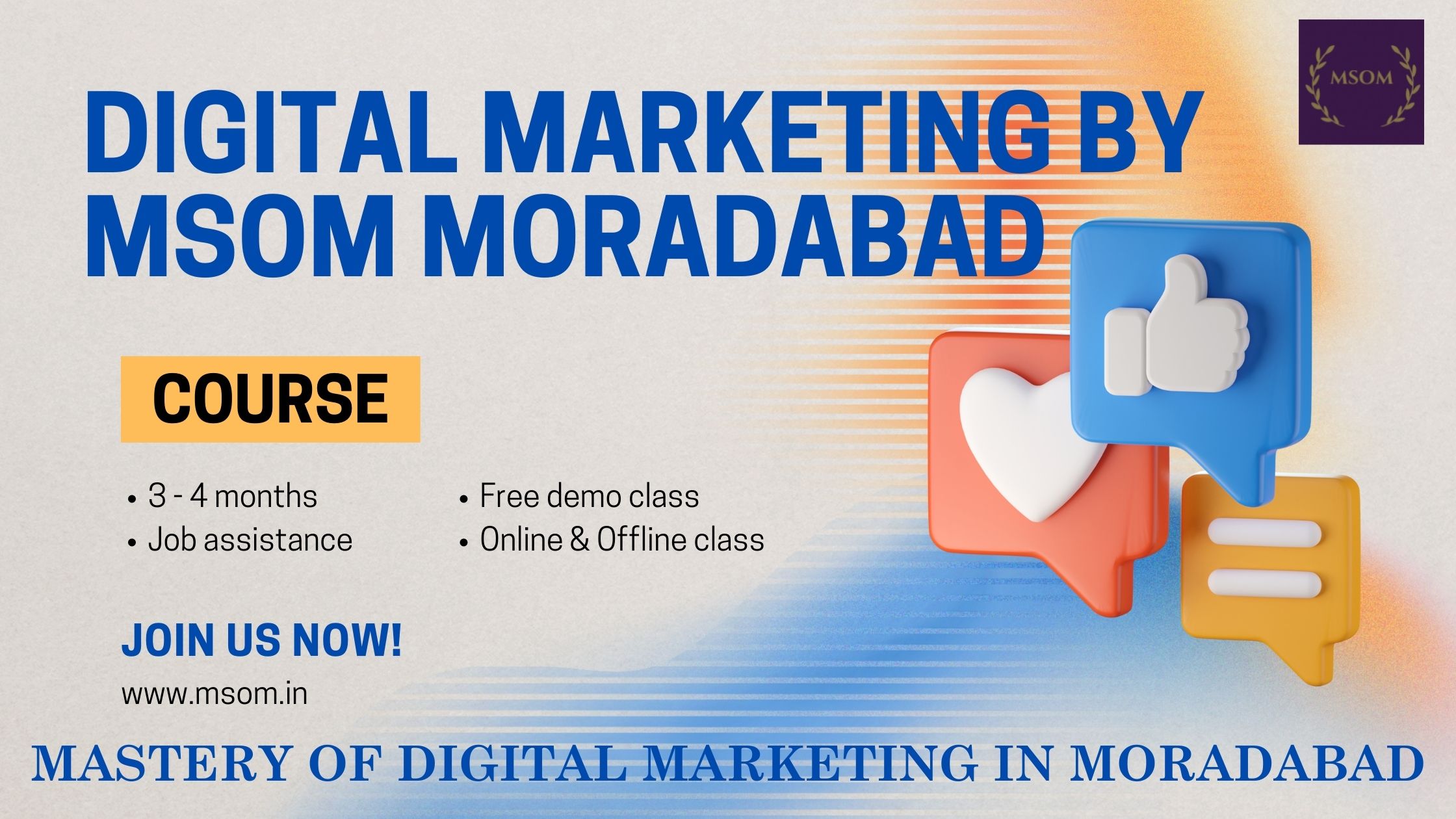 Introducing MSOM: Moradabad’s Premier Digital Marketing School Opens Inauguration Its Fourth Branch in Naveen Nagar – एमएसओएम मुरादाबाद